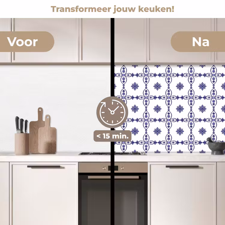 Keuken achterwand - Portugal - Patronen - Blauw — 2