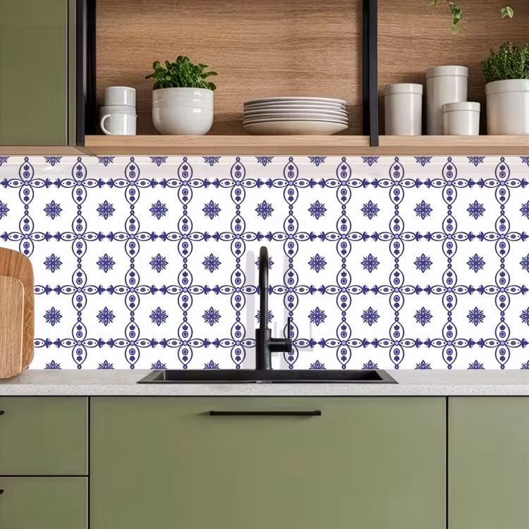 Keuken achterwand - Portugal - Patronen - Blauw — 5