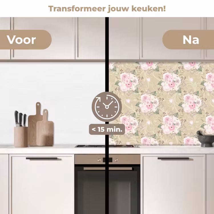 Keuken achterwand - Roos - Patronen - Bloemen — 2