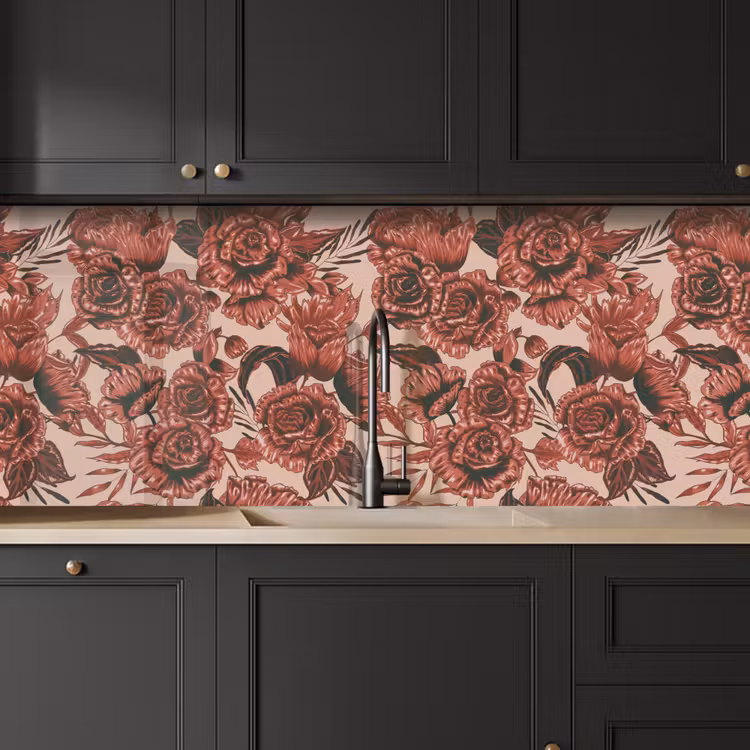 Keuken achterwand - Roos - Patroon - Bloemen — 6