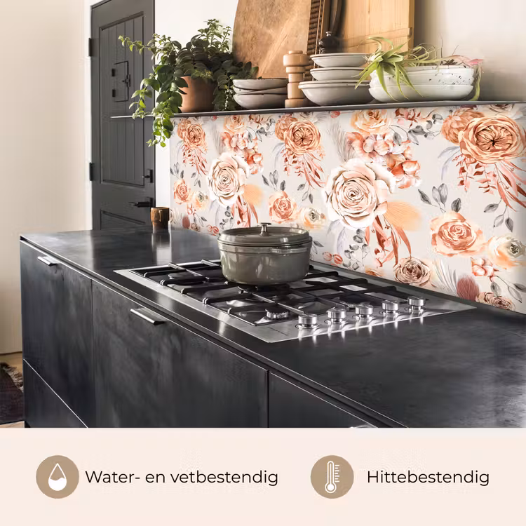 Keuken achterwand - Rozen - Bloemen - Patroon — 3