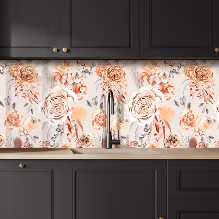 Keuken achterwand - Rozen - Bloemen - Patroon — 6