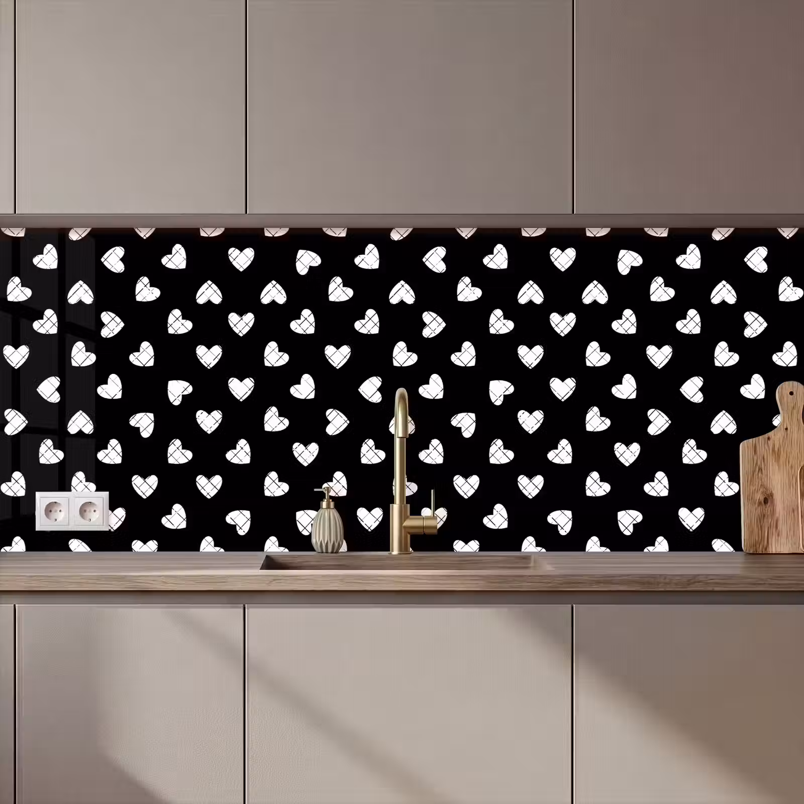 Keuken achterwand - Hart - Design - Geometrie - Patroon — 1