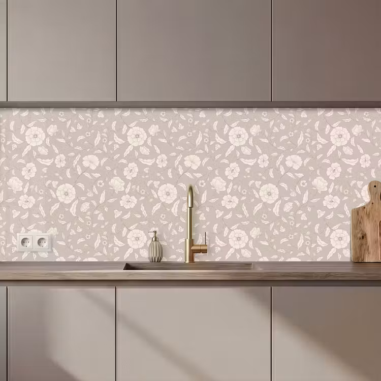 Keuken achterwand - Bloemen - Blaadjes - Patroon — 1