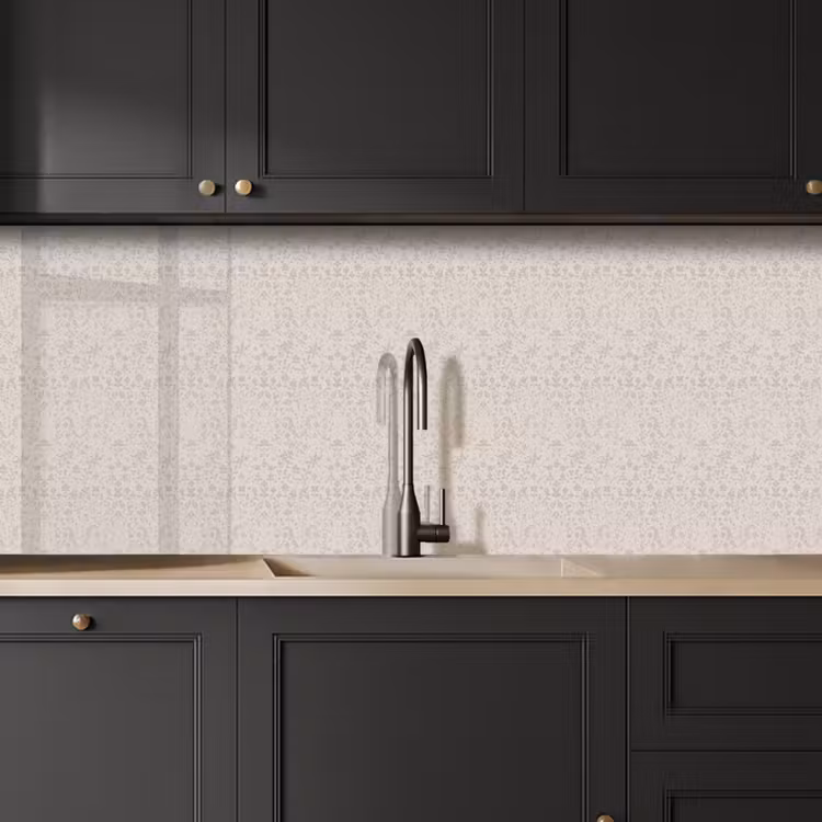 Keuken achterwand - Bloemen - Bladeren - Licht - Taupe — 6
