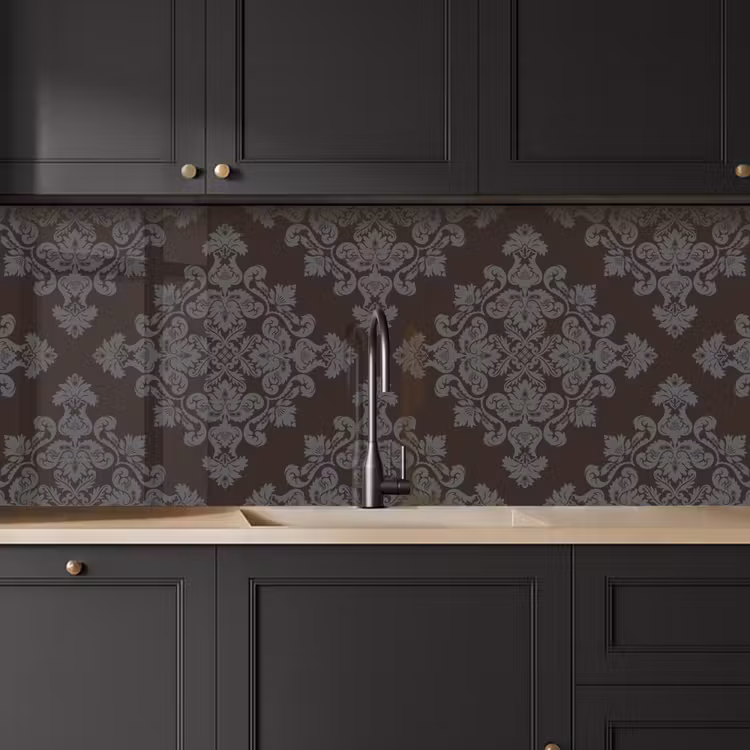 Keuken achterwand - Bruin - Grijs - Sierlijk - Patroon — 6