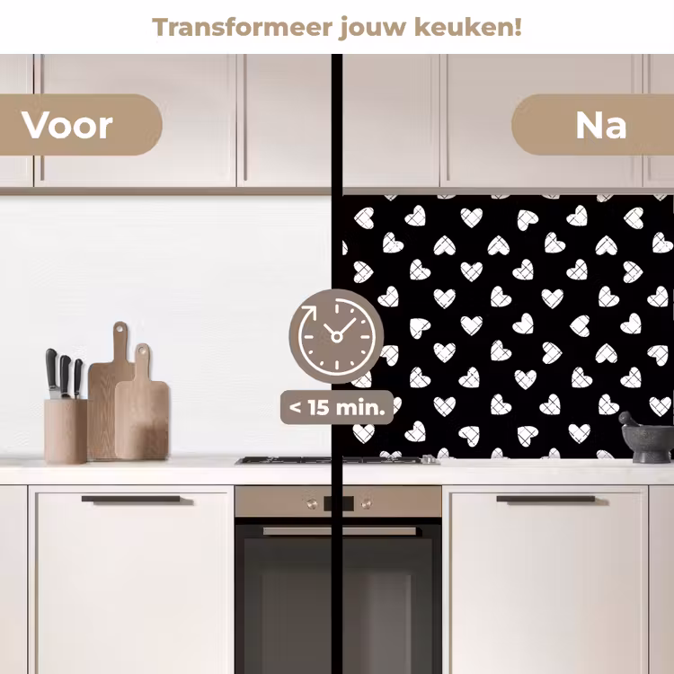 Keuken achterwand - Hart - Design - Geometrie - Patroon — 2