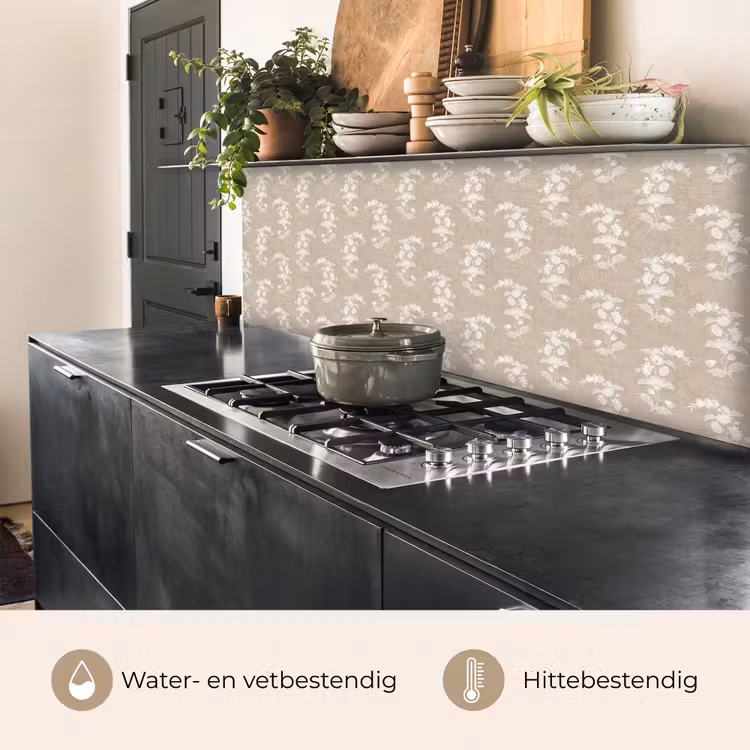 Keuken achterwand - Motief - Beige - Linnen — 3