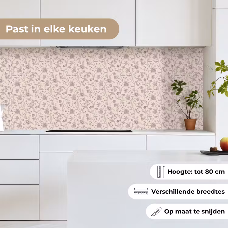 Keuken achterwand - Patroon - Bloemen - Paars — 4