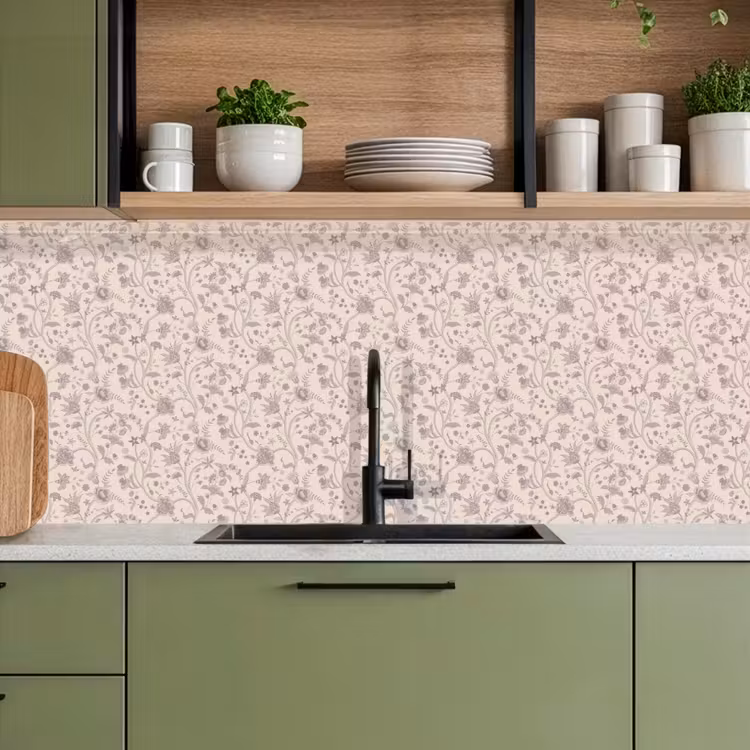 Keuken achterwand - Patroon - Bloemen - Paars — 5