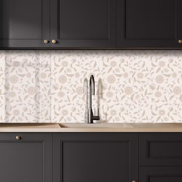Keuken achterwand - Sierlijk - Bloemen - Beige — 6