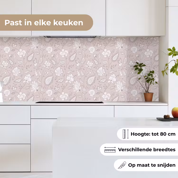 Keuken achterwand - Bloemen - Getekend - Lavendel — 4