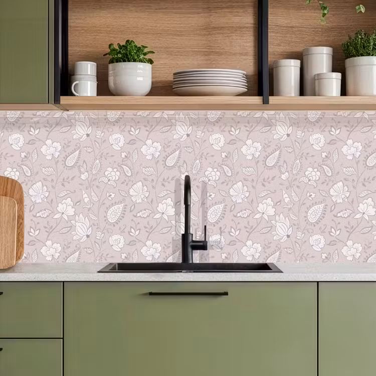 Keuken achterwand - Bloemen - Getekend - Lavendel — 5