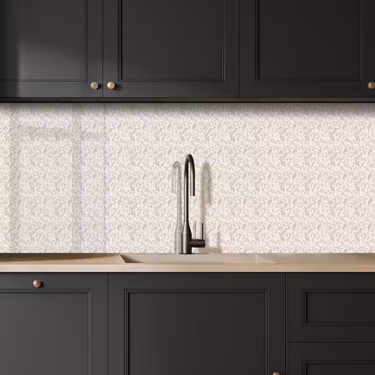 Keuken achterwand - Bloemen - Patroon - Taupe — 6