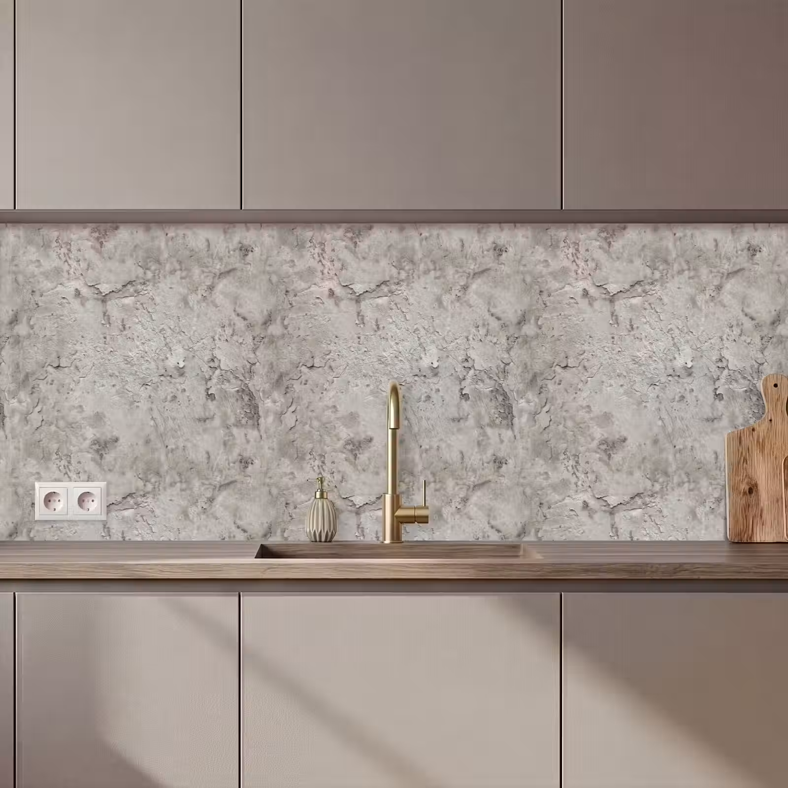 Keuken achterwand - Beton - Grijs - Muur — 1