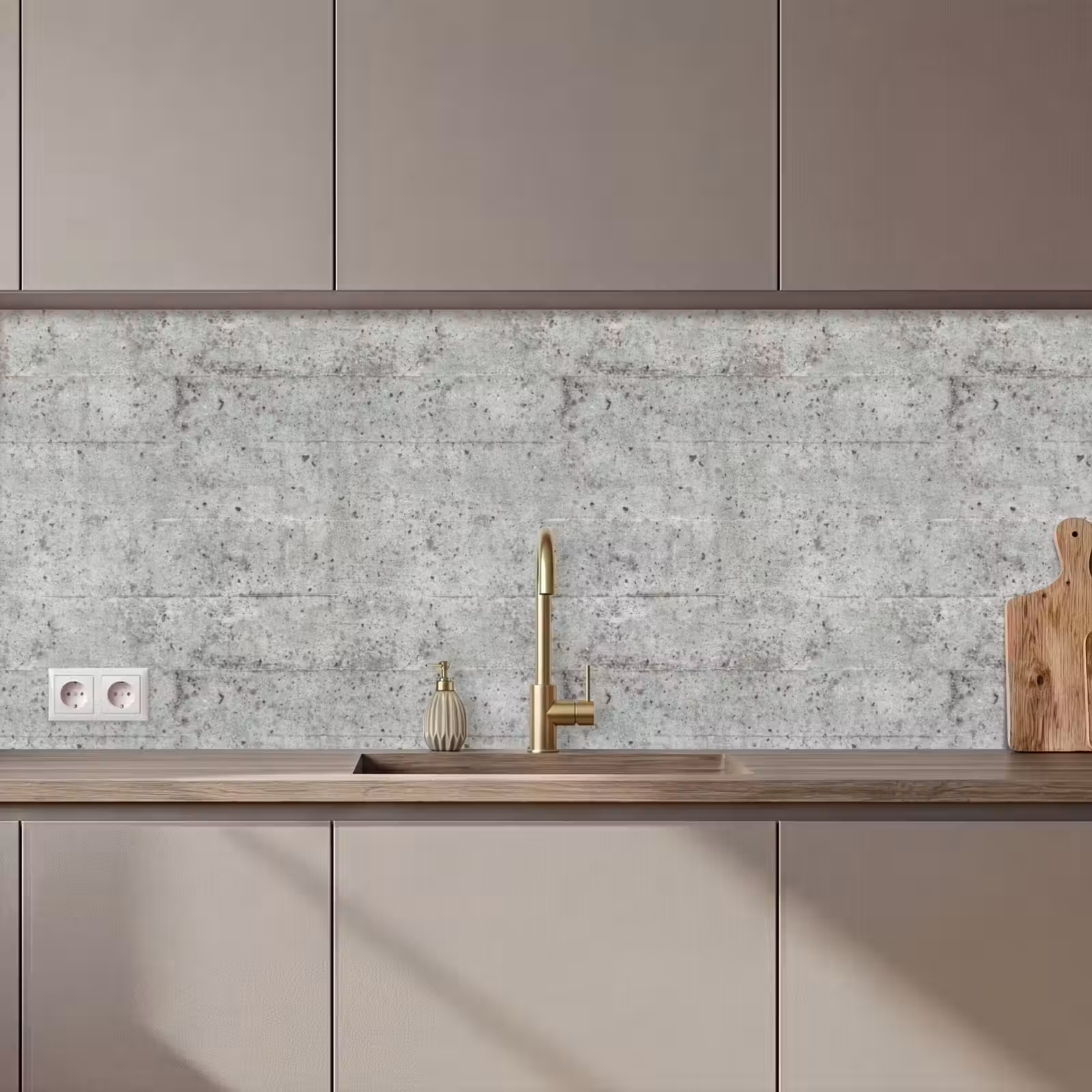 Keuken achterwand - Grijs - Muur - Poriën — 1