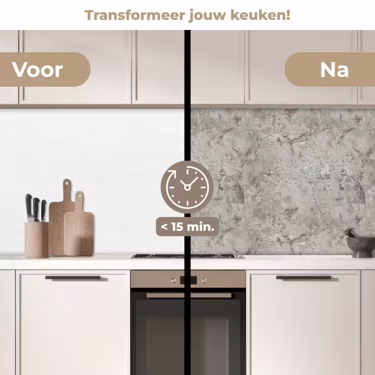 Keuken achterwand - Beton - Grijs - Muur — 2
