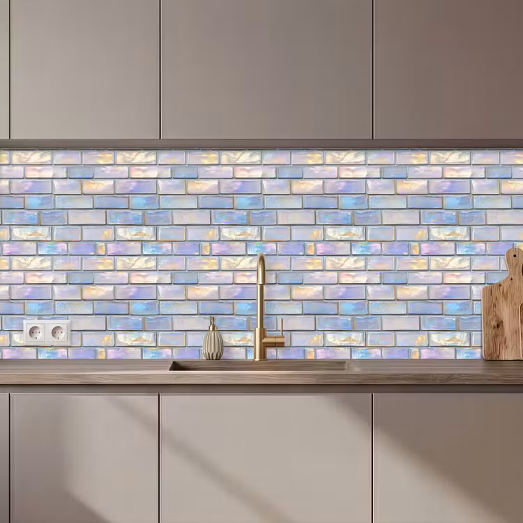 Keuken achterwand - Glans - Muur - Parelmoer — 1