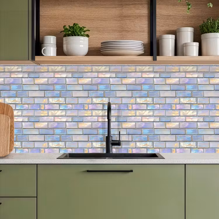 Keuken achterwand - Glans - Muur - Parelmoer — 5