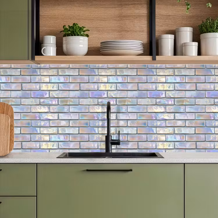 Keuken achterwand - Glimmende - Muur - Stenen — 5