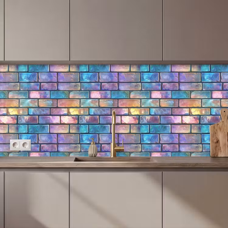 Keuken achterwand - Gloed - Kleuren - Muur - Glans — 1