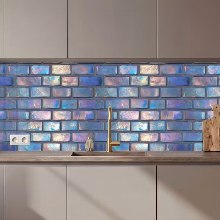 Keuken achterwand - Metallic - Bakstenen - Glans - Kleuren — 1