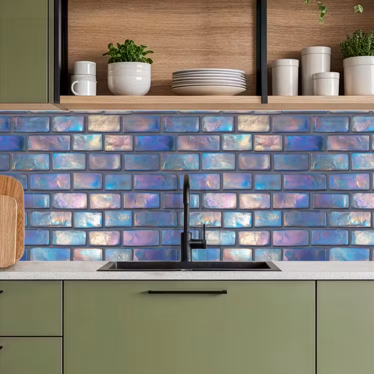 Keuken achterwand - Metallic - Bakstenen - Glans - Kleuren — 5