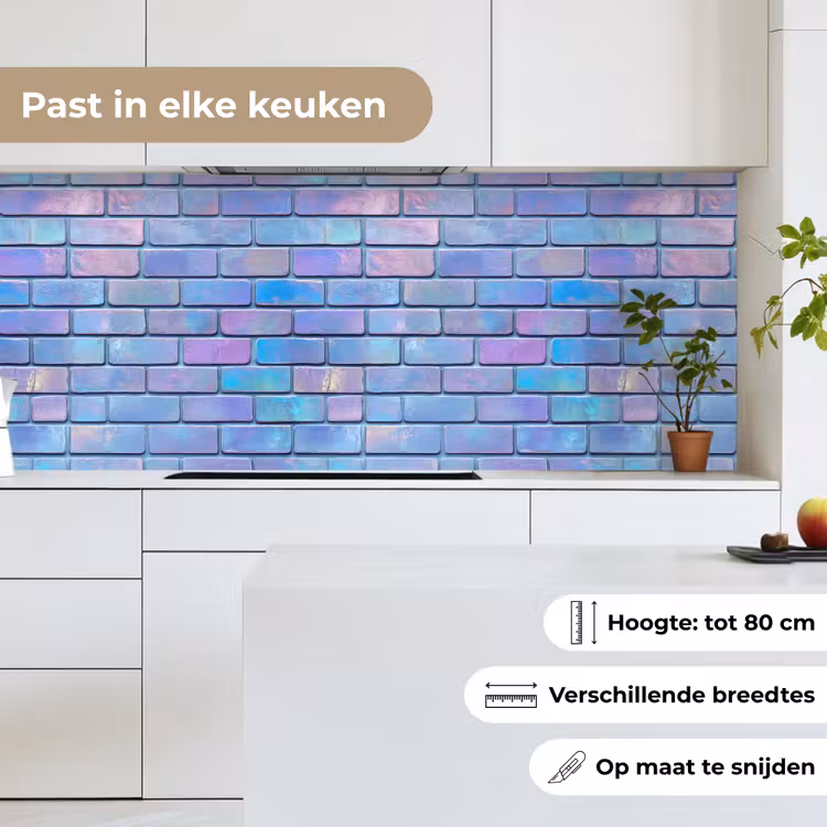 Keuken achterwand - Paars - Blauwe - Muur — 4