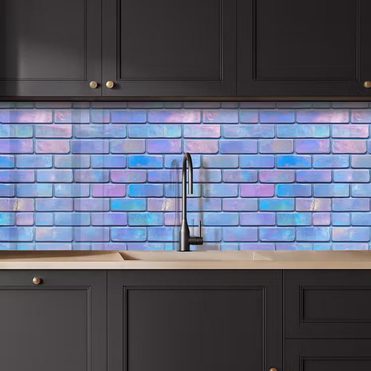 Keuken achterwand - Paars - Blauwe - Muur — 6