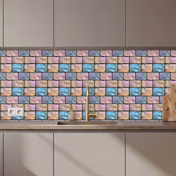 Keuken achterwand - Parelmoerig - Bakstenen - Muur — 1