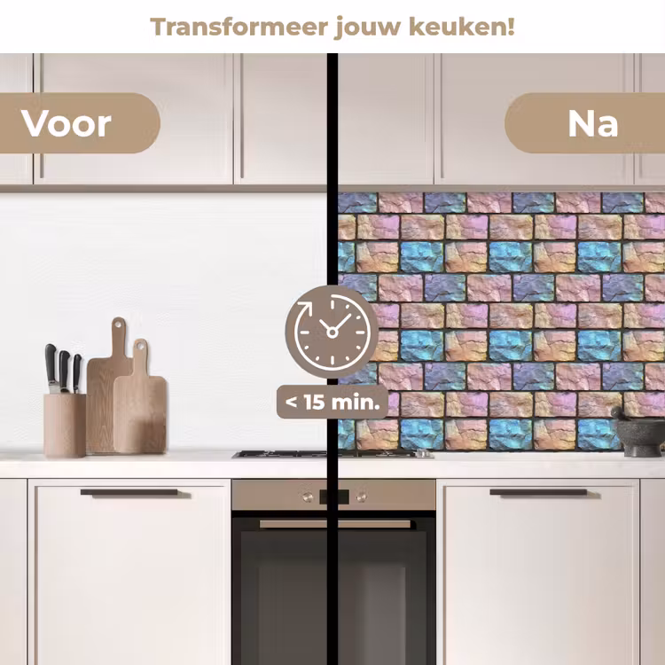 Keuken achterwand - Parelmoerig - Bakstenen - Muur — 2