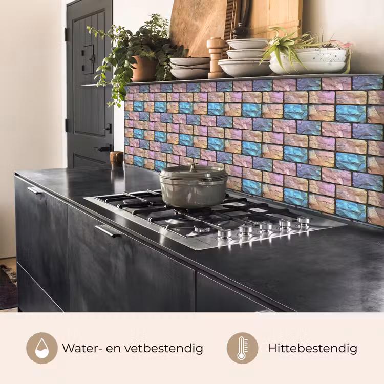 Keuken achterwand - Parelmoerig - Bakstenen - Muur — 3