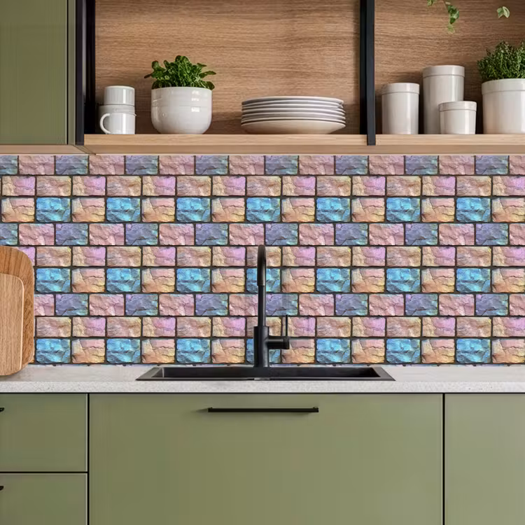 Keuken achterwand - Parelmoerig - Bakstenen - Muur — 5