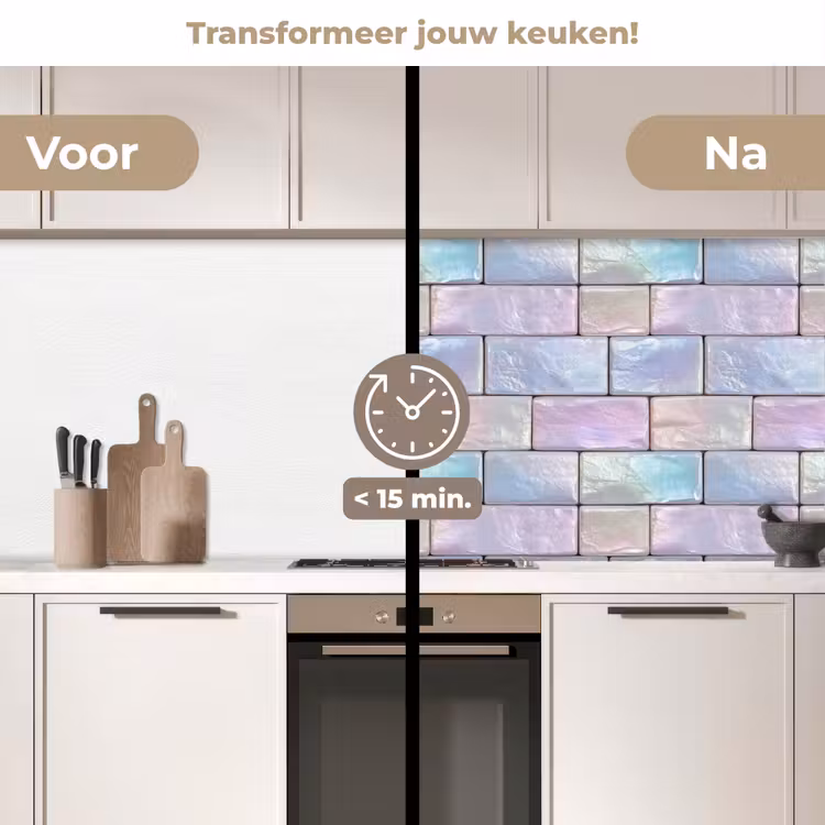 Keuken achterwand - Pastelglans - Steen - Reflectie — 2