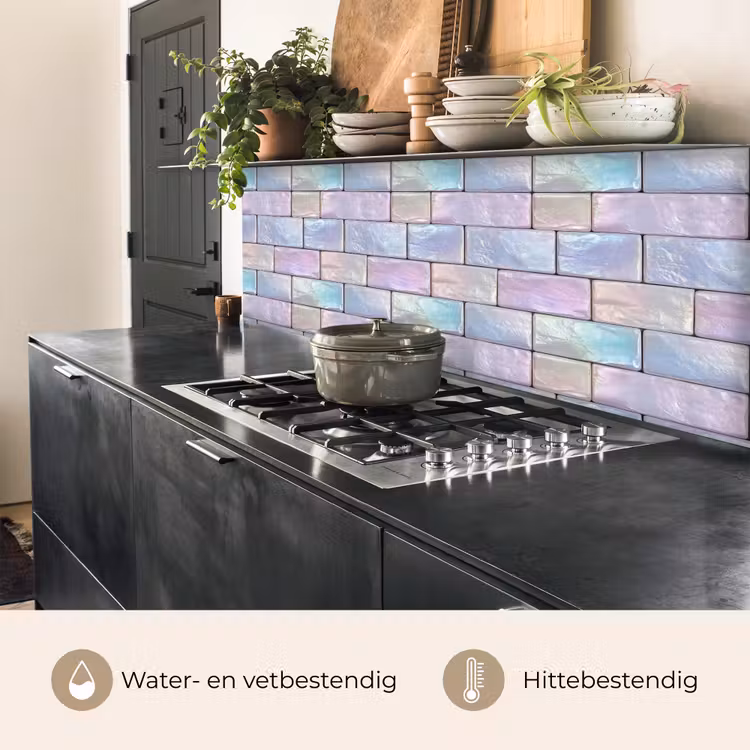 Keuken achterwand - Pastelglans - Steen - Reflectie — 3