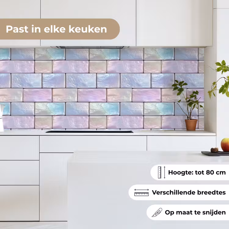 Keuken achterwand - Pastelglans - Steen - Reflectie — 4