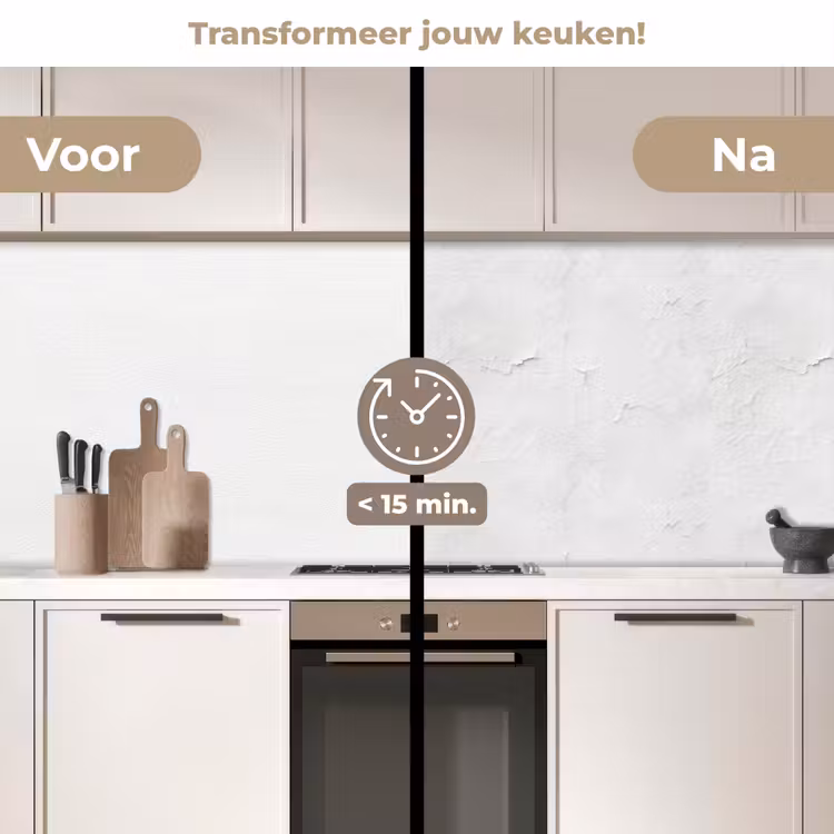 Keuken achterwand - Pleisterlaag - Verf - Wit - Beschadigd — 2