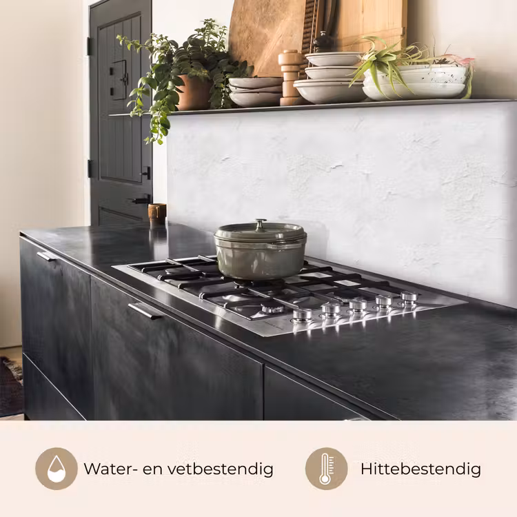 Keuken achterwand - Pleisterlaag - Verf - Wit - Beschadigd — 3