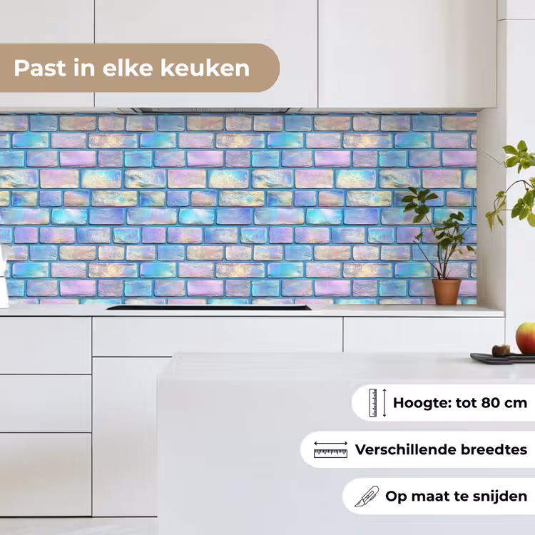 Keuken achterwand - Regenboog - Glans - Steen — 4