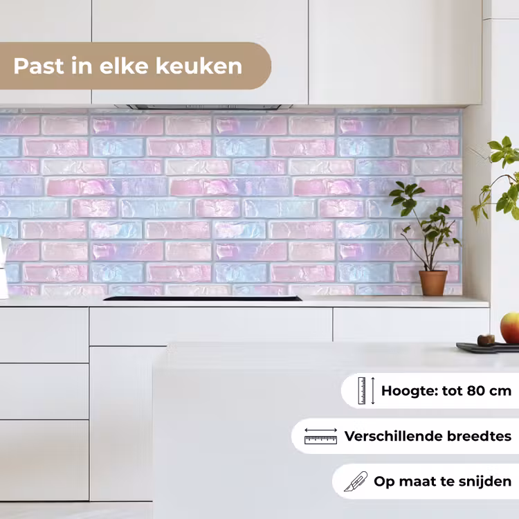 Keuken achterwand - Roze - Parel - Glans - Muur — 4