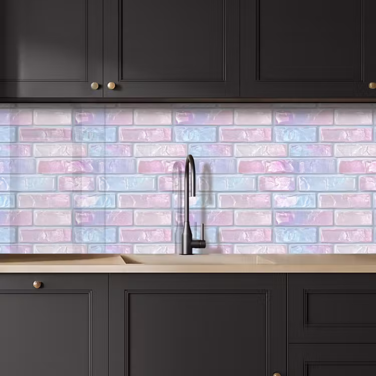 Keuken achterwand - Roze - Parel - Glans - Muur — 6