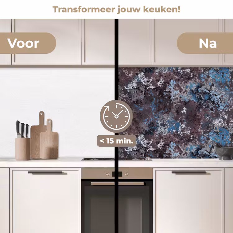 Keuken achterwand - Roest - Blauw - Bruin - Vlekken — 2