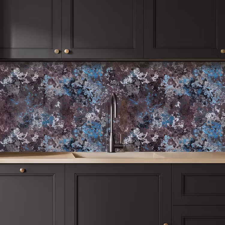 Keuken achterwand - Roest - Blauw - Bruin - Vlekken — 6