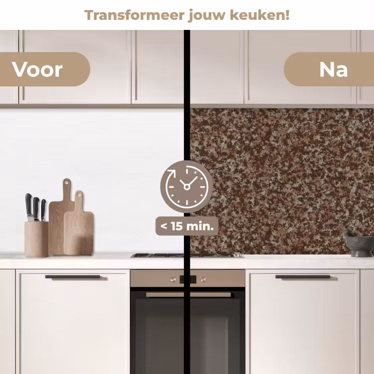 Keuken achterwand - Vlekken - Roest - Bruin - Grijs — 2
