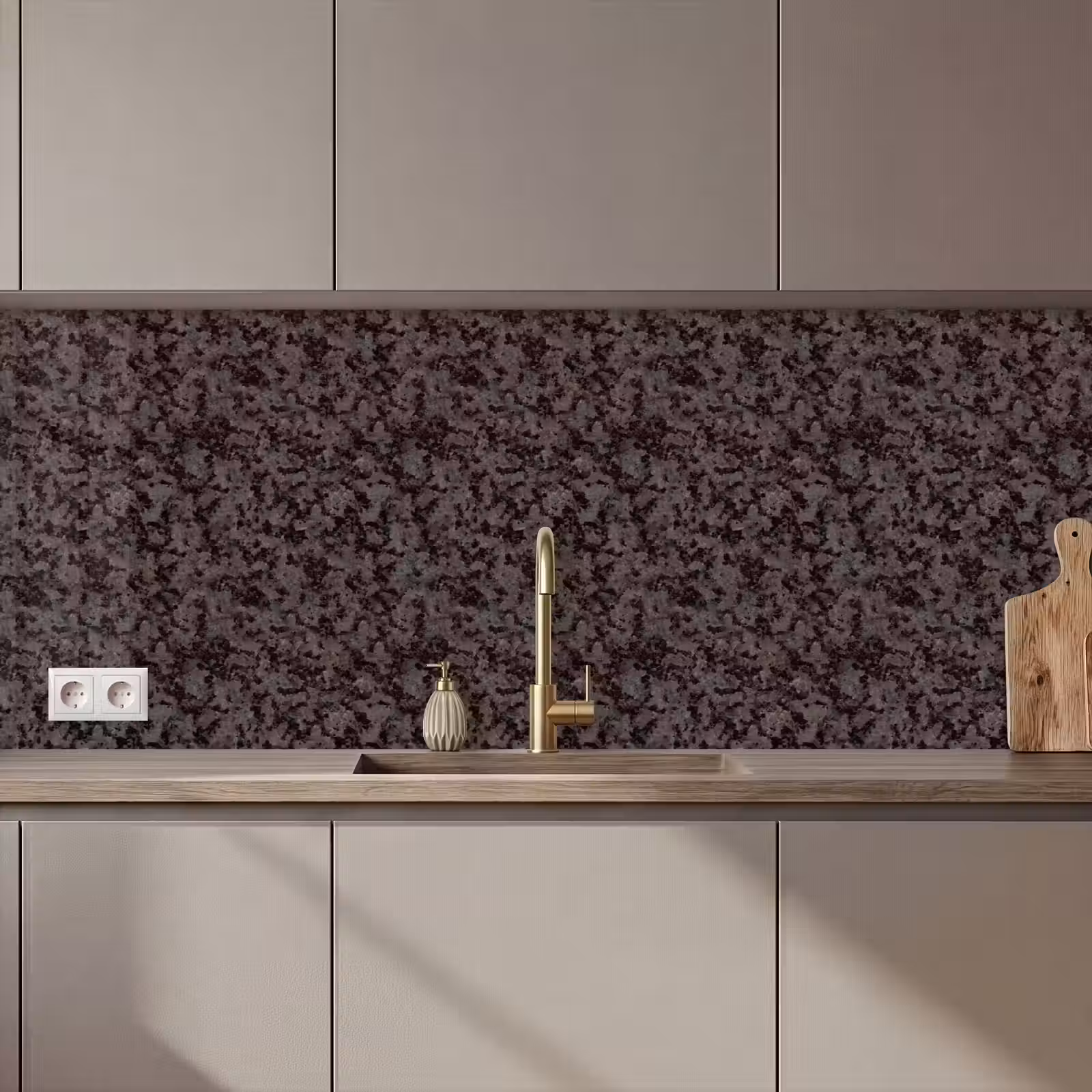 Keuken achterwand - Donker - Grijs - Patroon — 1