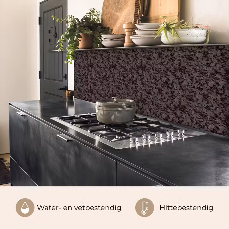Keuken achterwand - Donker - Grijs - Patroon — 3