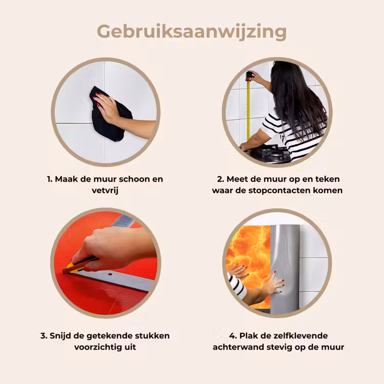 Keuken achterwand - Bliksem - Storm - Oranje — 7