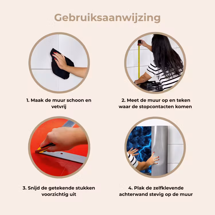 Keuken achterwand - Donker - Blauw - Bliksem — 7