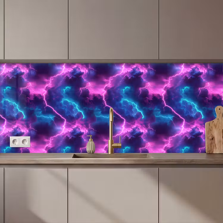 Keuken achterwand - Elektrisch - Neon - Lucht — 1