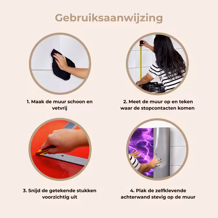 Keuken achterwand - Paars - Bliksem - Wolken — 7